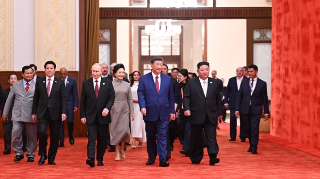 纪念中国人民抗日战争暨世界反法西斯战争<Br>胜利80周年招待会在京隆重举行<Br>习近平发表重要讲话